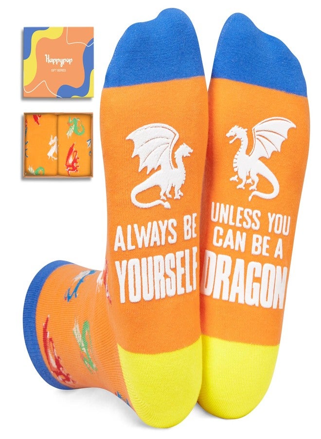 Happy Pop HAPPYPOP Dragon Gifts for Women Men - Funny Dragon Socks for Men, Animal Gifts for Teens, Adults - Image 1