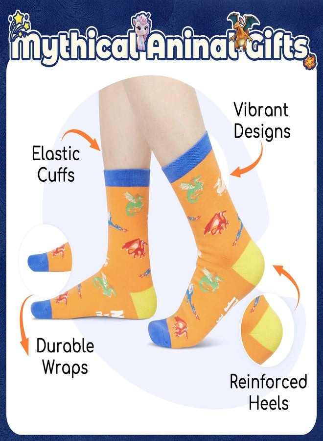 Happy Pop HAPPYPOP Dragon Gifts for Women Men - Funny Dragon Socks for Men, Animal Gifts for Teens, Adults - Image 2