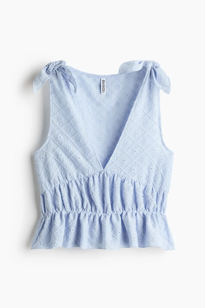 H&M Pointelle jersey top
