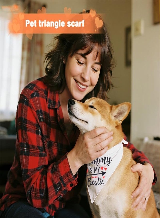 YangQian Dog Triangle Bandana Scarf Pet Costumes for Dogs Mama Mom Gifts for Women Christmas Engagement Wedding Birthday Gift for Dog Lover Woman Bandana Dogs Owner Gift Ideas Pet Apparel Accessories Outifts - Image 2