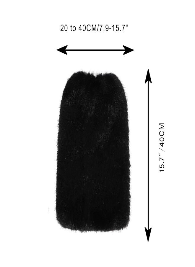 لا كاري جوارب ساق طويلة من الفرو الصناعي الناعم للنساء من LA CARRIE (أسود) - Image 5
