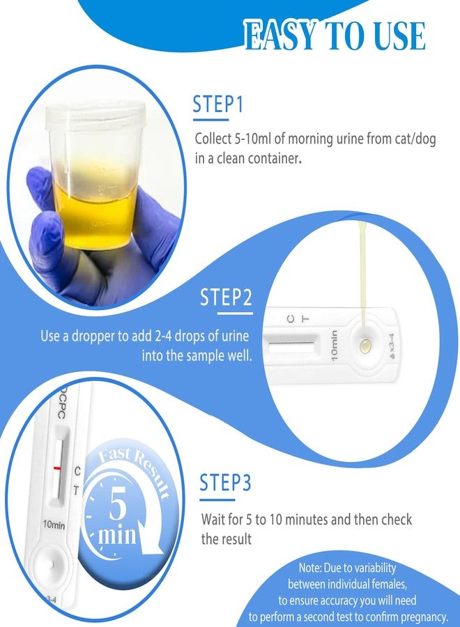 At-Home Dog & Cat Pregnancy Test Kit - Urine Detection for Early Pregnancy Confirmation, Fast 5-10-Min Results, 98.8% Accurate, Non-Invasive & Stress-Free - Image 5