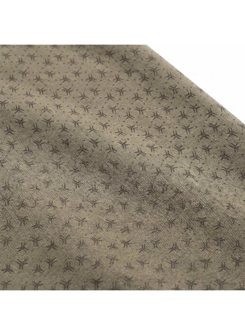 بافون Self Pattern Zip Through Neck Sweatshirt - Taupe - Image 3