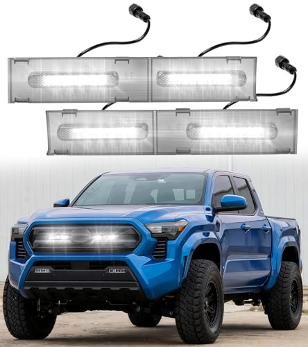 NEOXIST Direct-Snap LED Grill Lights for 2024 2025 2026 Toyota Tacoma Raptor Lights Front Grille Light Bar 4th Gen Tacoma Accessories (White, SR SR5 Only) - Image 1
