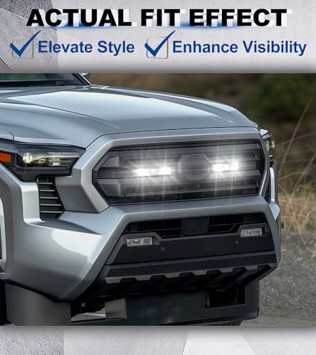 NEOXIST Direct-Snap LED Grill Lights for 2024 2025 2026 Toyota Tacoma Raptor Lights Front Grille Light Bar 4th Gen Tacoma Accessories (White, SR SR5 Only) - Image 4