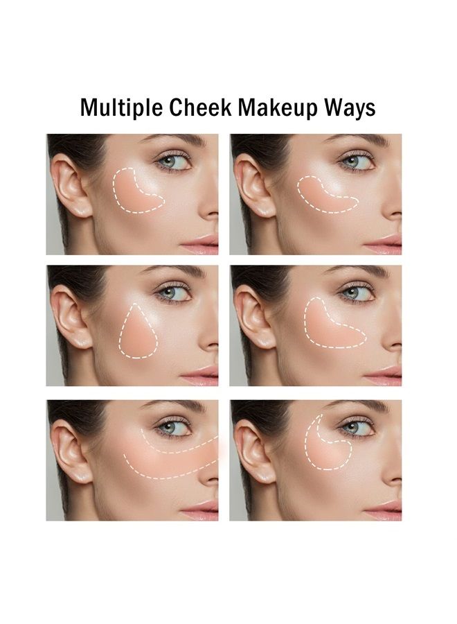 Boobeen Loose Powder Blush Air Cushion Blush, Natural Blusher for Cheeks, Highly Pigmented Blush Makeup Easy to Blend Makeup Blushin, All Day Wear - Image 2