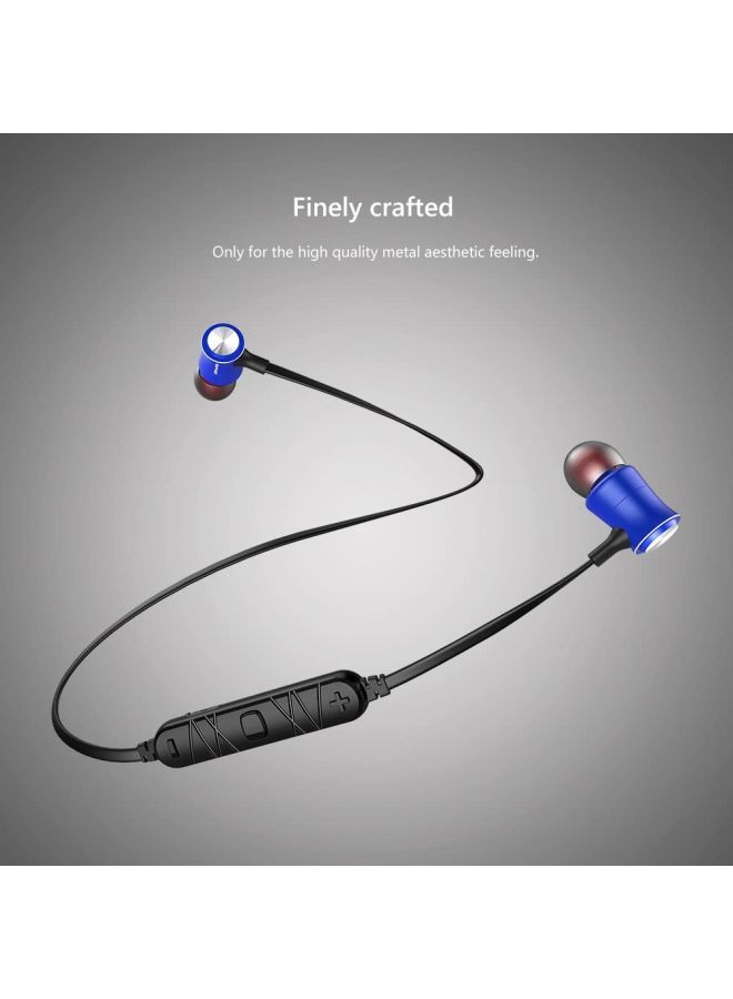 NIBEMINENT Bluetooth Sport Earbuds With Mic Noise Cancelling Blue - Image 2