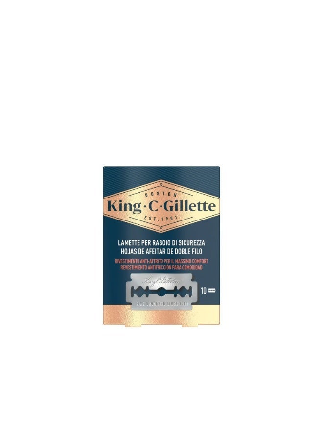King C. Gillette Double Edge Safety Razor Blades x10 - Image 1