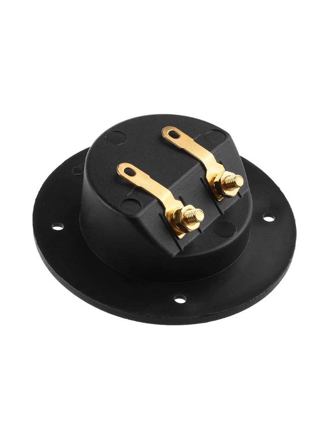 BLUECELL 1 Pair 3-Inch Double Binding Round Gold Plate Push Spring Loaded Jacks Speaker Box Terminal Cup - Image 3