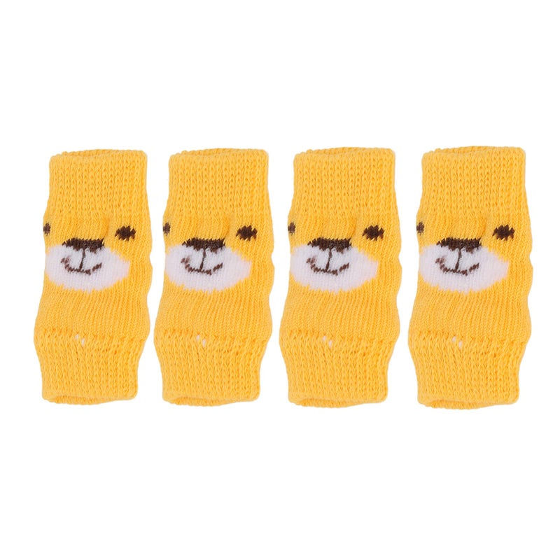 Zerodis 4pcs Pet Dog Elbow Protector Elbow Support Wrap Pet Leg Warmers for Dogs Cats Knitted Dog Elbow Sleeve Leg Support Wrap Protectors L