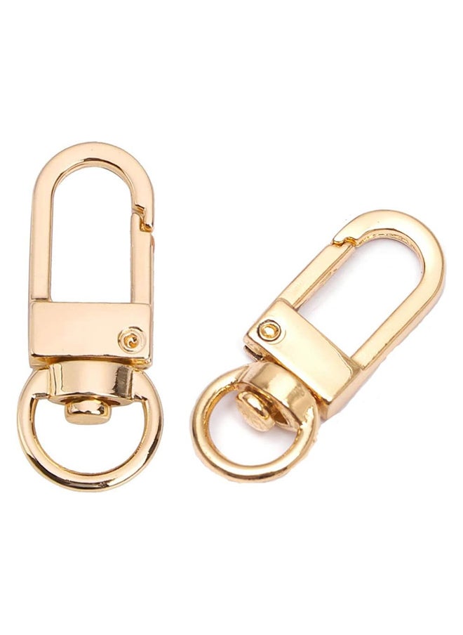 Generic 10PCS Rotating Lobster Claw Clasps Hardware Accessories Rotating Metal Dog Clasp Spring Keychain for Handbag DIY Key Rings Jewelry Making Findings (Gold)  - Image 1