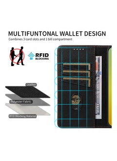 Royee Compatible with iPhone 15 Pro Max Wallet Case with Card Holder and Wrist Strap Wallet Flip Cover for iPhone 15 Pro Max 6.7inch, Black  - Image 3