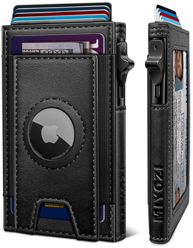 miyozi Airtag Wallet for Men Slim Pop Up Credit Card Holder RFID Blocking Mens Minimalist wallet for 79 Cards ID Window with Gift Box - Image 1