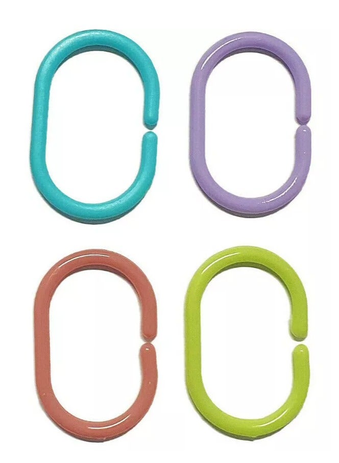 ARVIX 35501 Shower Curtain Rings – Pack of 12 Durable, Rust-Resistant Multi-colour Hooks - Image 2