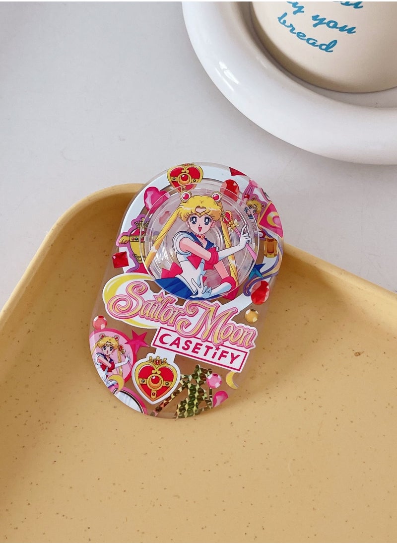 Sailor Moon Phone Grip Stand Compatible with MagSafe, MagSafe Phone Grip Holder, Wireless Charging Compatible Pink