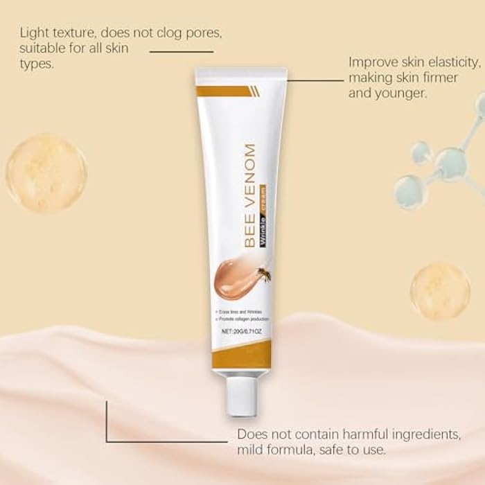 FYEBOO Bee Venom Moisturiser Cream Wrinkle Removal & Firming, Anti-Aging Eye & Face Bee Venom Skin Treatment Cream (2 Packs, 0.71Oz) - Image 4