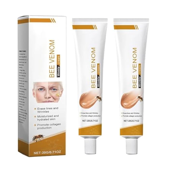 FYEBOO Bee Venom Moisturiser Cream Wrinkle Removal & Firming, Anti-Aging Eye & Face Bee Venom Skin Treatment Cream (2 Packs, 0.71Oz) - Image 1