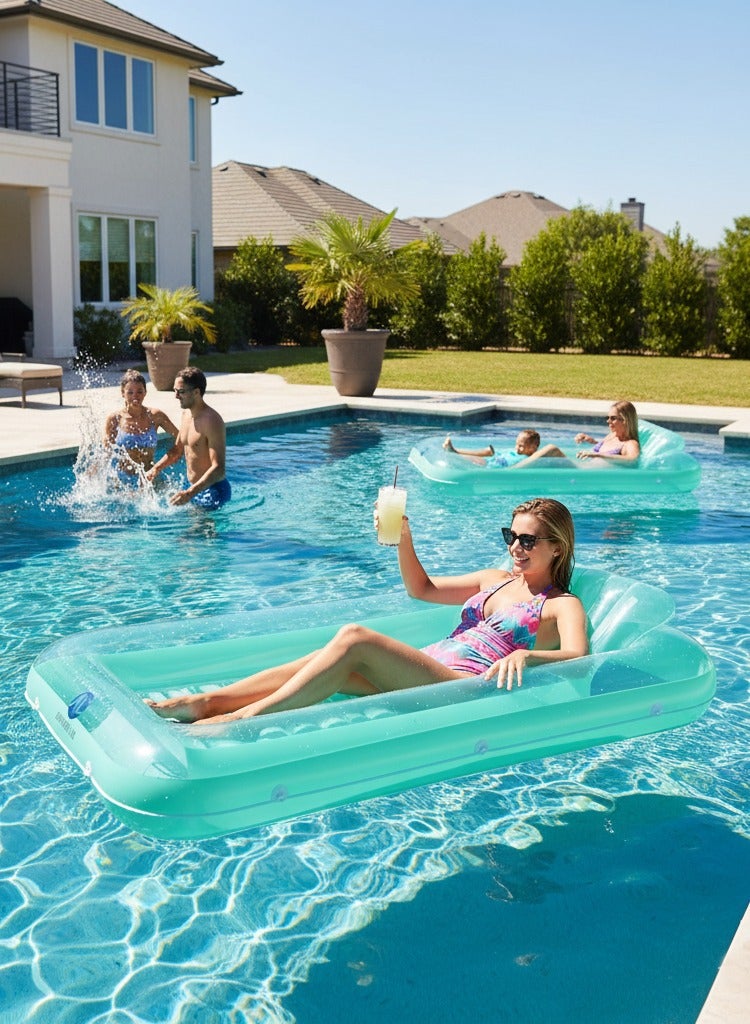 Adventure Lab Inflatable Pool Lounge Float with Pillow – Comfortable Inflatable Pool Float and Inflatable Pool Bed for Adults, Portable Pool Float Bed Adult and Floaty for Pool & Beach - Image 5