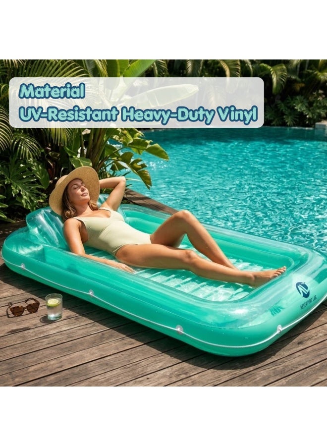 Adventure Lab Inflatable Tanning Pool Lounge Float with Pillow – 70” Suntan Pool Float, Personal Sunbathing Lounger for Adults, Large Inflatable Pool Raft for Swimming Pool, Beach & Summer Relaxation - Image 3