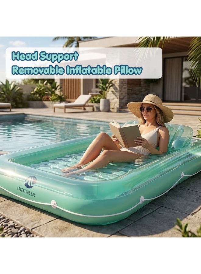 Adventure Lab Inflatable Tanning Pool Lounge Float with Pillow – 70” Suntan Pool Float, Personal Sunbathing Lounger for Adults, Large Inflatable Pool Raft for Swimming Pool, Beach & Summer Relaxation - Image 5