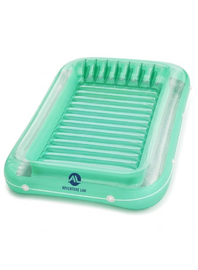 Adventure Lab Inflatable Tanning Pool Lounge Float with Removable Pillow – Large 200 x 135 cm Suntan Pool Float for Adults, Personal Cooling Pool Raft, Heavy-Duty UV Resistant Vinyl Lounger for Pool, Beach & Summer Relaxation - Image 1