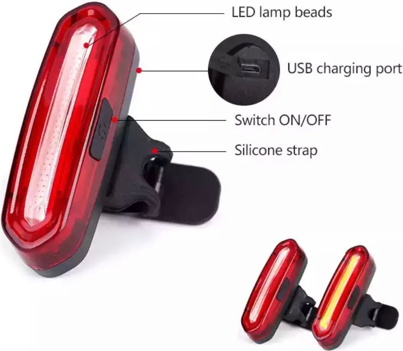 Forte GT Xbyc 6017-4 Rear Stop Lamp USB Rechargeable Rear Flashing Light