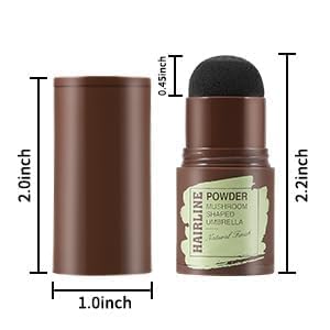 Senvox Natural Hairline Powder Waterproof Hair Filler for Thinning Hair Bald Spots Mushroom Head Applicator Instant Root TouchUp Hairline Concealer for Men Women Brown Pack of 3 - Image 2