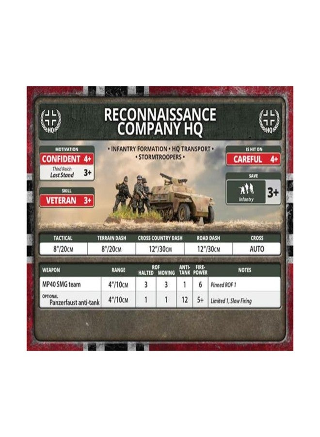 Flames of War: Late War: German: Reconnaissance HQ Platoon (GBX150) - Image 3