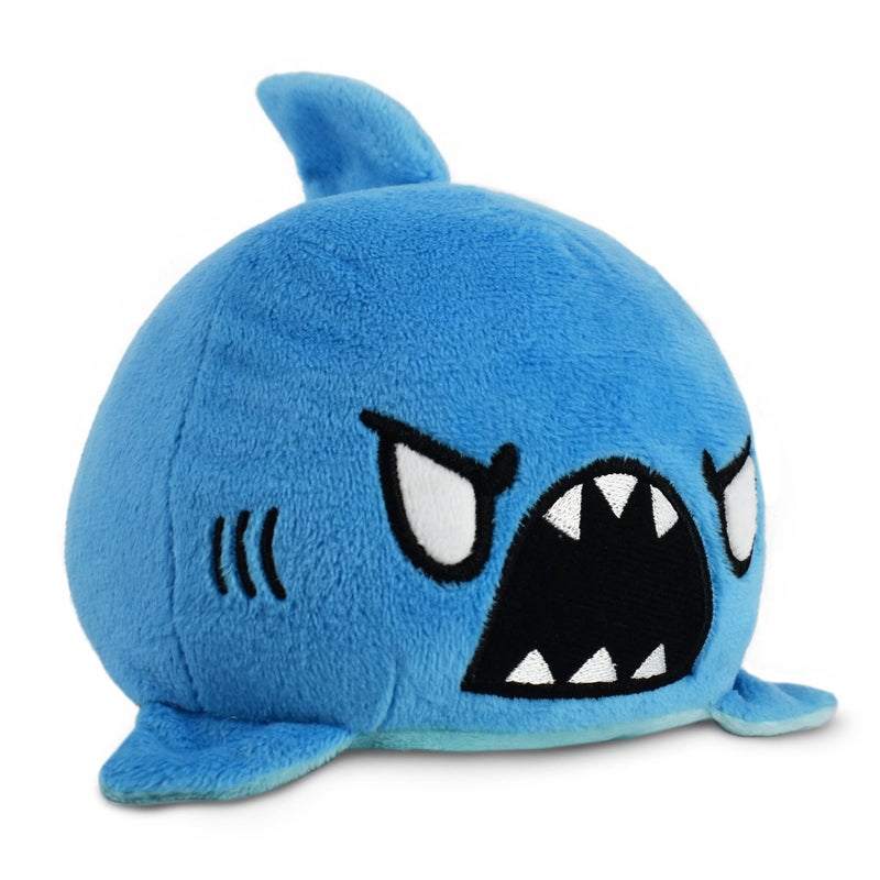 TeeTurtle تي تورتي - دمية القرش القابلة للعكس الأصلية - زرقاء - حيوانات محشوة حسية لطيفة تظهر مزاجك 3.5 بوصة - Image 1