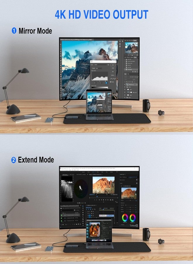 Totu USB C Hub,TOTU 7-in-1 Docking Station, Enabling Stunning 4K HDMI Visuals, Lightning-Fast 5Gbps File Transfers via 3 USB 3.0 Ports, SD/TF Read Card Access Dependable 100W PD Power Delivery Charging - Image 4