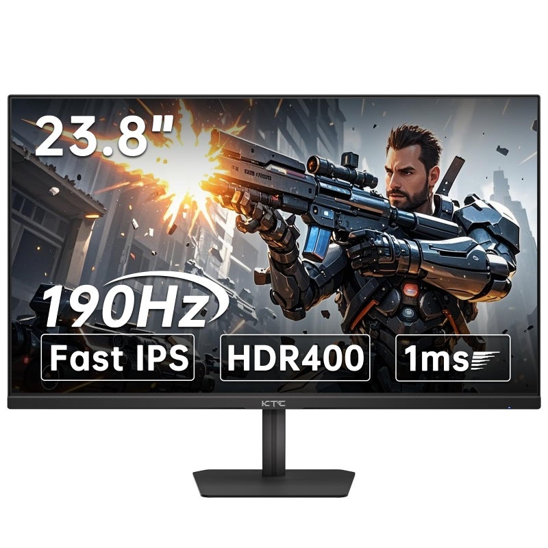 KTC 24 inch 190Hz/180Hz Gaming Monitor,HDR 400 Fast IPS Screen,FHD 1080P Monitor, 133% sRGB,AdaptiveSync,1ms Response Time,HDMI *2&DP*1,Tilt Adjustable, Eye Care - Image 1