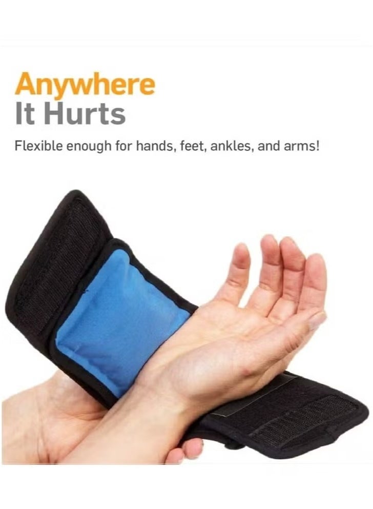 JOGAMS Hot and Cold Therapy Wrap Reusable Gel Ice Pack with Compress Band for Pain Relief Sports Injuries Foot Ankle Wrist Elbow Hand - Image 2