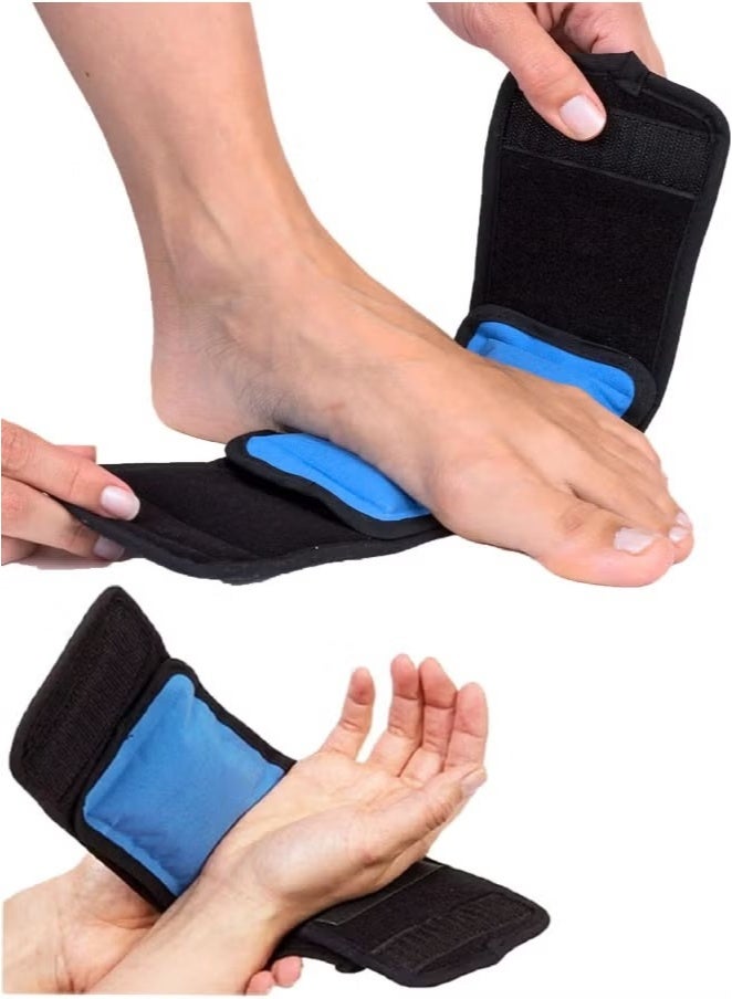 JOGAMS Hot and Cold Therapy Wrap Reusable Gel Ice Pack with Compress Band for Pain Relief Sports Injuries Foot Ankle Wrist Elbow Hand - Image 1