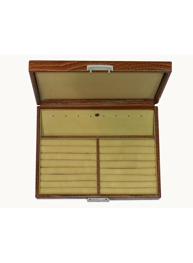 LAVERI LEATHER Laveri Genuine Leather Earring Box And Ring Organizer Storage Stud Tray Showcase Storage Case  - Image 3