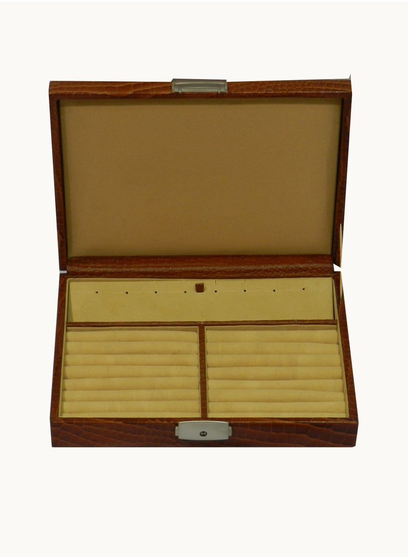 LAVERI LEATHER Laveri Genuine Leather Earring Box And Ring Organizer Storage Stud Tray Showcase Storage Case  - Image 1