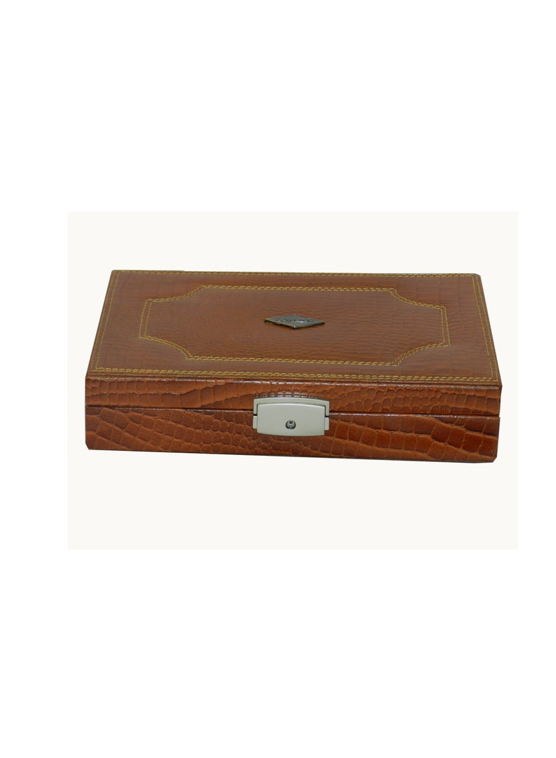 LAVERI LEATHER Laveri Genuine Leather Earring Box And Ring Organizer Storage Stud Tray Showcase Storage Case  - Image 5