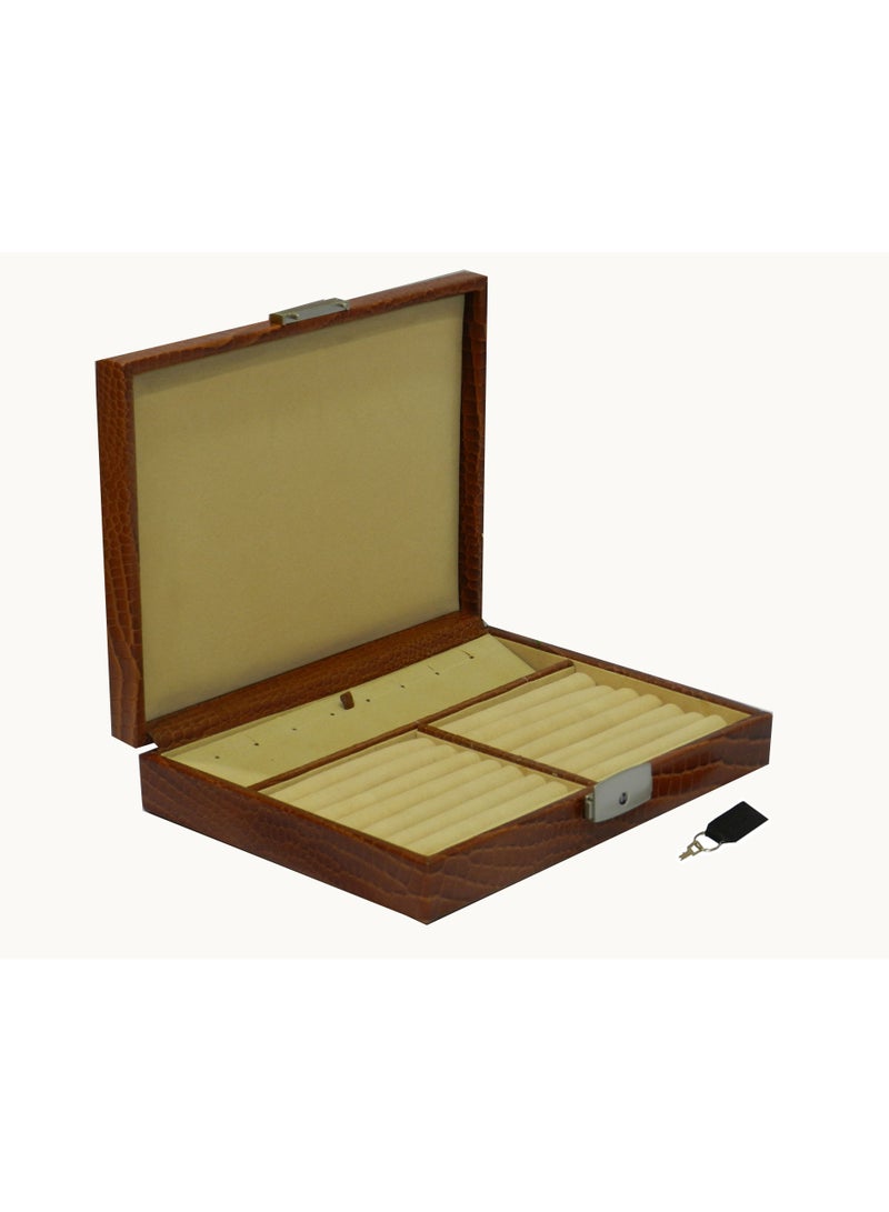 LAVERI LEATHER Laveri Genuine Leather Earring Box And Ring Organizer Storage Stud Tray Showcase Storage Case  - Image 4