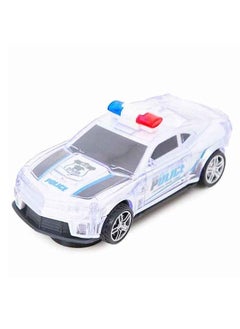 Police Electric Car Toy with Light and Sound, High Speed Police Car For Kids - White