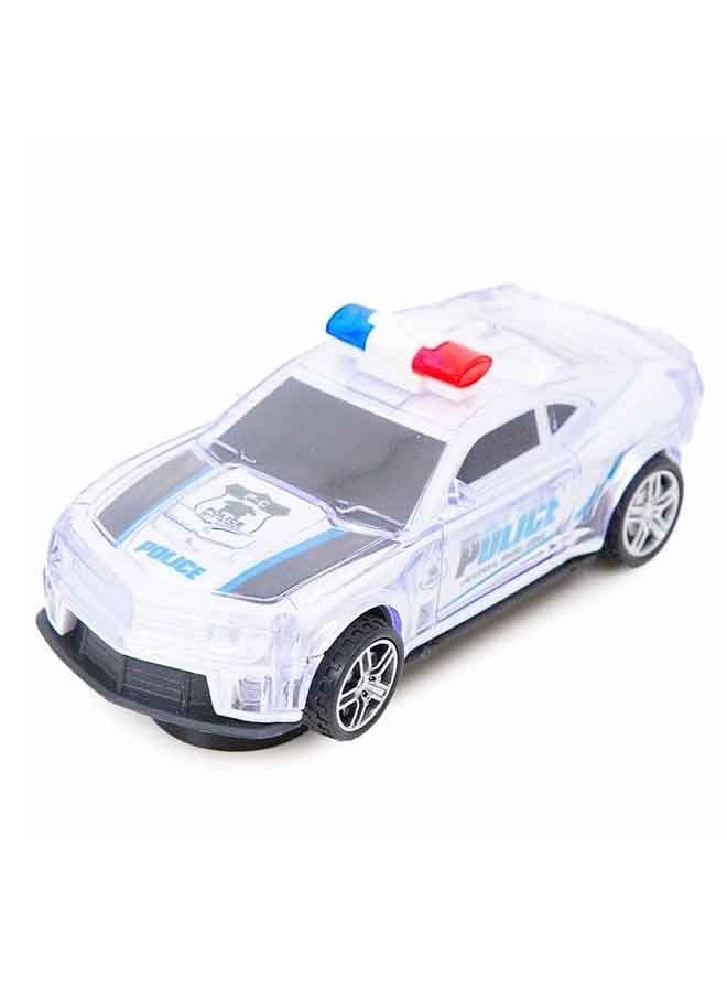 Generic - Police Electric Car Toy with Light and Sound, High Speed Police Car For Kids - White - Image 1