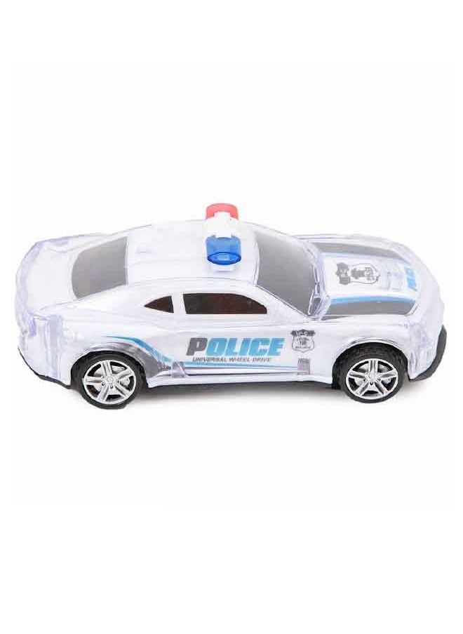 Generic - Police Electric Car Toy with Light and Sound, High Speed Police Car For Kids - White - Image 1