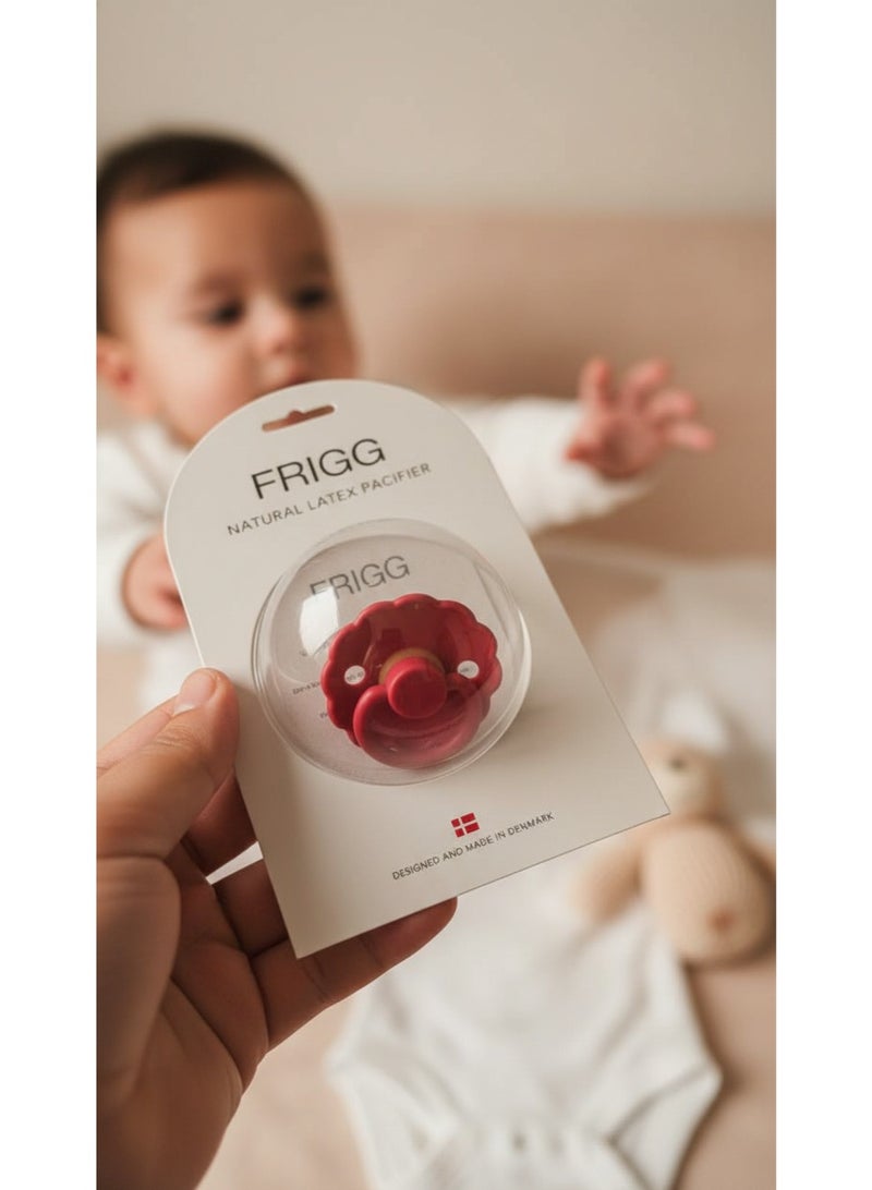 FRIGG Natural Latex Baby Pacifier | Size 1 (0–6 Months) | BPA-Free, Orthodontic Soother | Designed & Made in Denmark - Image 1