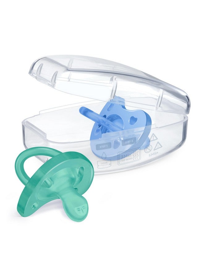 شيكو لهاية تشيكو فيزيوفورما، قطعة واحدة من السيليكون الناعم ١٠٠٪ للأطفال من عمر ٦ إلى ١٦ شهرًا | خالية من البيسفينول أ واللاتكس | علبة قابلة لإعادة الاستخدام | أزرق/أخضر، عبوة من قطعتين - Image 3