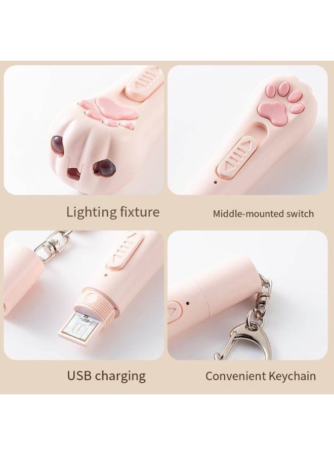 Multi-Pattern Cat Paw Laser Pointer, 3 Light Sources USB Charging, Interactive Cat Toy - Image 5