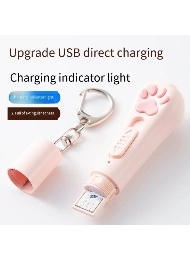 Multi-Pattern Cat Paw Laser Pointer, 3 Light Sources USB Charging, Interactive Cat Toy - Image 2