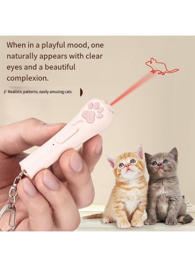 Multi-Pattern Cat Paw Laser Pointer, 3 Light Sources USB Charging, Interactive Cat Toy - Image 4