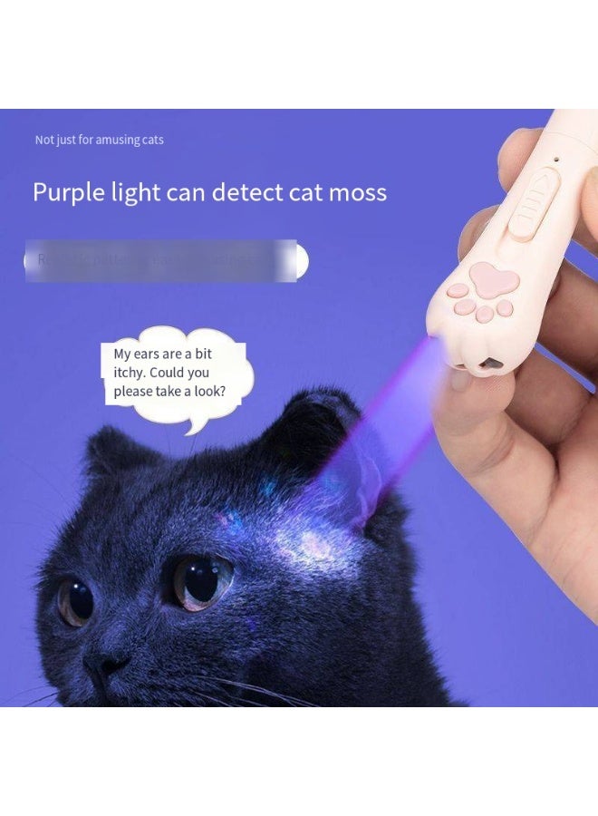 Multi-Pattern Cat Paw Laser Pointer, 3 Light Sources USB Charging, Interactive Cat Toy - Image 3