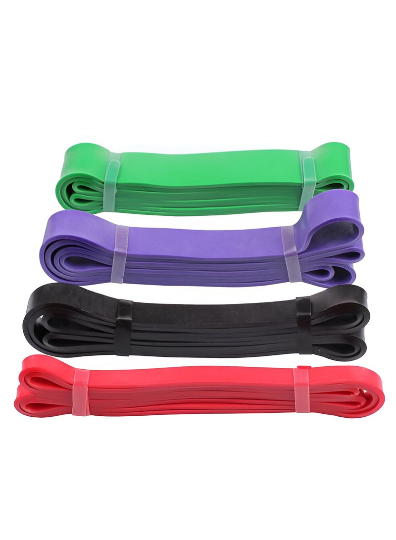 4-Pack Multi-Level Resistance Bands Set | Heavy Duty Pull Up Assist & Workout Bands for Fitness