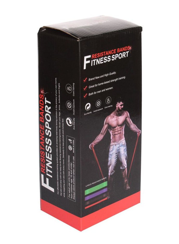 4-Pack Multi-Level Resistance Bands Set | Heavy Duty Pull Up Assist & Workout Bands for Fitness