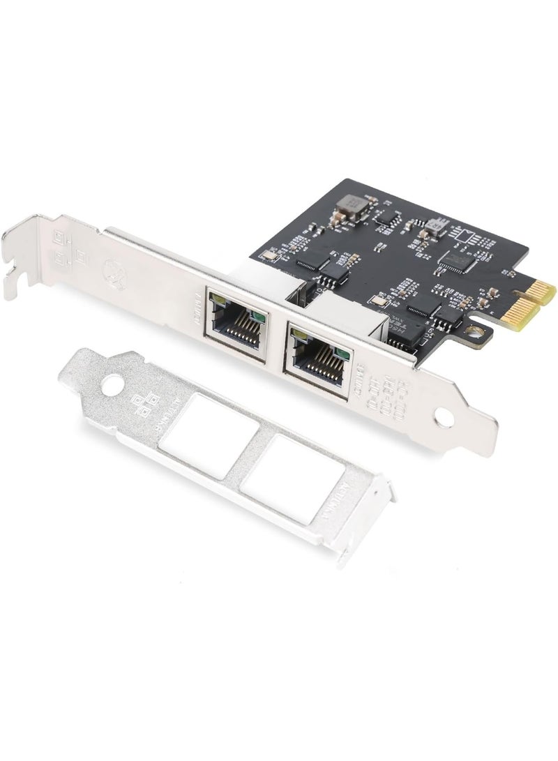 PCIe 2.5GbE Dual Port Network Card 2x RJ45 High Speed Ethernet Adapter 2.5G/1G LAN Expansion Card for Desktop PC Windows and Linux Support - Image 5