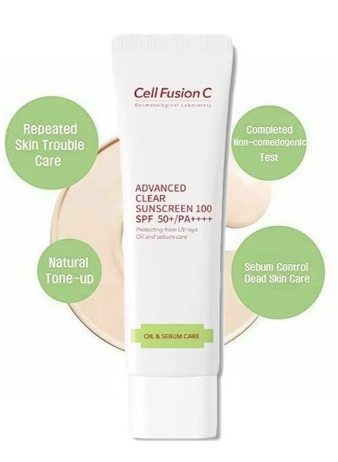 سيل فيوجن سي واقي الشمس الشفاف المتقدم 100 ، SPF 50 PA ، العناية بالزيوت والدهون - Image 2